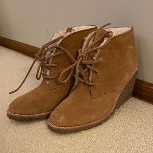 Coach Wedge Booties with shearling lining